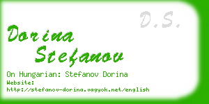 dorina stefanov business card